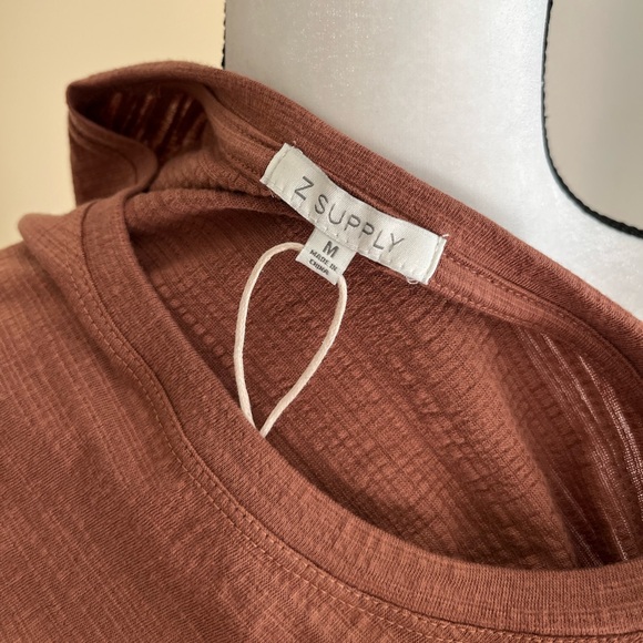 Z Supply NWT Rowan Textured Bronze Knit Sleeveless Dress. Size Medium - Picture 6 of 7